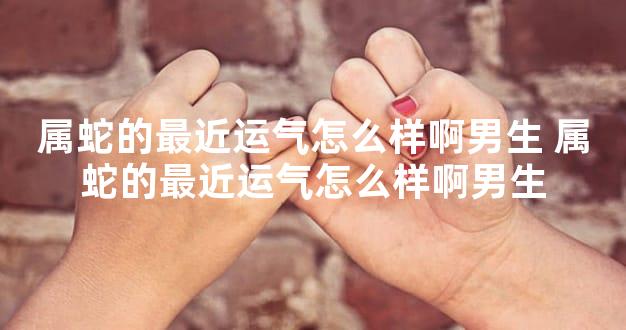 属蛇的最近运气怎么样啊男生 属蛇的最近运气怎么样啊男生